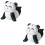 2Stk Panda Figur Mini Harz Garten Ornament Tierdeko 6
