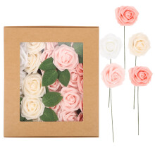 3 Boxen Pe Schaumrosen Künstliche Blumen