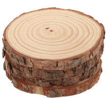8Stk Holzscheiben Unbearbeitet Natürliche Holzringe Diy