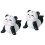 2Stk Panda Figur Mini Harz Garten Ornament Tierdeko 4