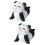 2Stk Panda Figur Mini Harz Garten Ornament Tierdeko 7