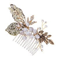 Bride Hair Comb Vintage Haarkamm Golden Für