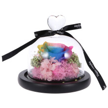 Everlasting Flower Glasabdeckung Rose Geschenk