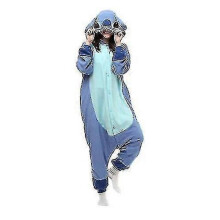(M, blue) Unisex Adult Pajamas Kigurumi Anime Suit Cothes Sleepwear_y High Quality