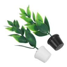 2Stk Mini Grüne Topfpflanzen 1:12 Bonsai Deko Für Puppenhaus