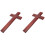 2 Pcs Wall-Mounted Crosses Decorative Hanging Decorations For Home 2