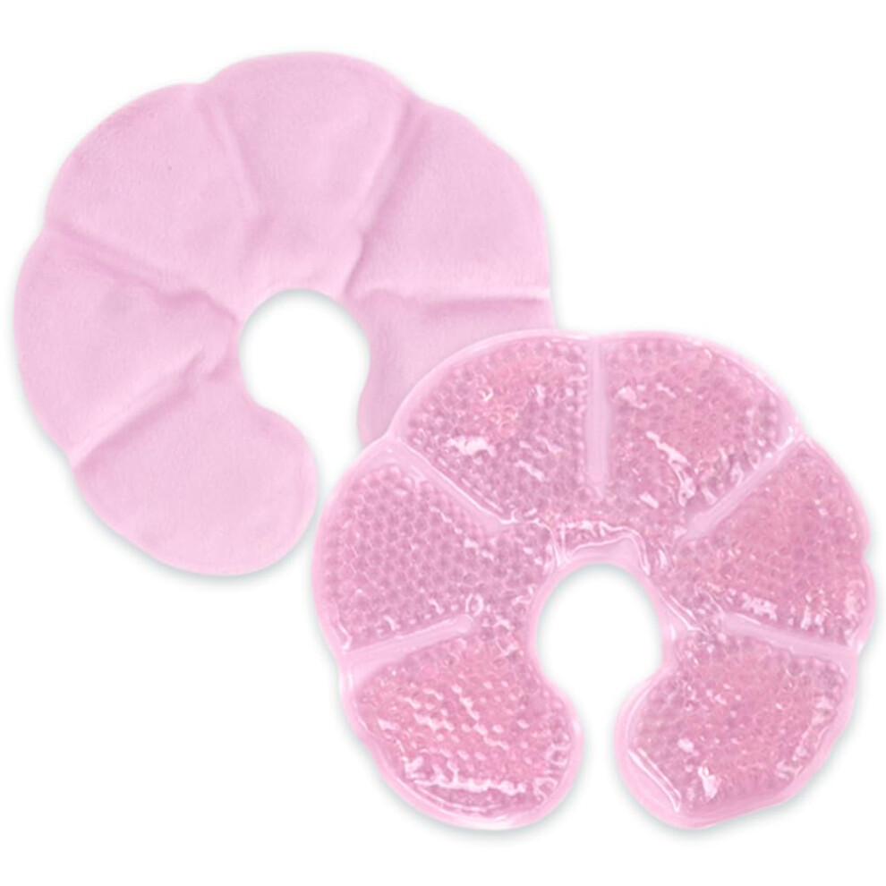 Breast Cooling Pads 3-In-1 Gel Pads For Breastfeeding Pain Relief Sore Nipples Mastitis Relief Postpartum 2-Pack Pink