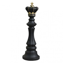 (E) Chess Piece Statue Collectible Black White Horse Sculpture King Queen Knight Chess Piece Figurine for Home Office Desk Shelf Decoration