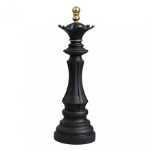 (C) Chess Piece Statue Collectible Black White Horse Sculpture King Queen Knight Chess Piece Figurine for Home Office Desk Shelf Decoration