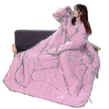 (Pink-whale) Wearable Blanket With Sleeves,winter Lazy Bed Couch Quilt_y High Quality