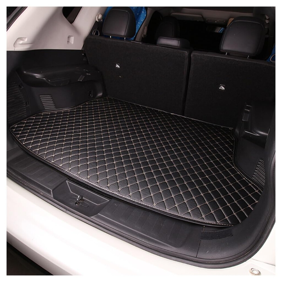 Car Leather Boot Liner Mats For Jaguar F-Type Coupe 2013-2024, Waterproof Leather Trunk Mat Protector 9339159082447