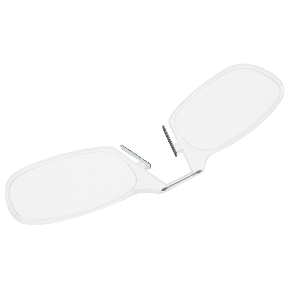 Portable Pince Nez Reading Glasses Elderly TR90 +100 Transparent