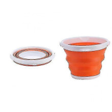 (Orange) Collapsible Rectangular Handy Bucket High Quality