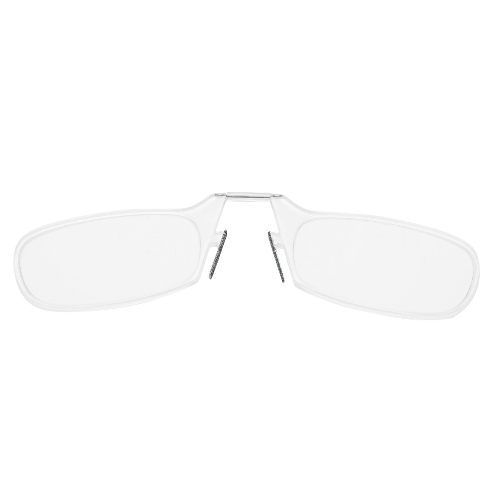 Portable Pince Nez Reading Glasses +2.50 Transparent for Elderly
