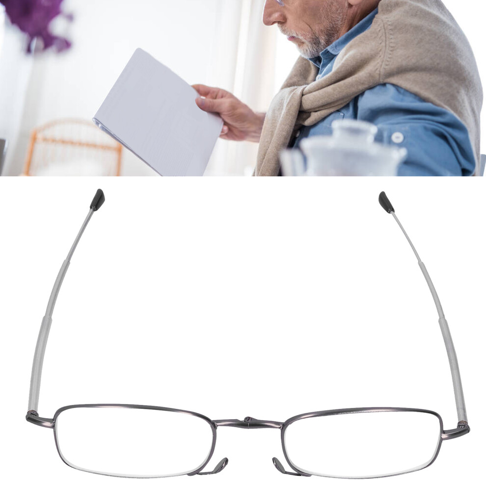 Blue/Light/Gray Blocking Reading Glasses Elderly Folding Presbyopic Gray+150