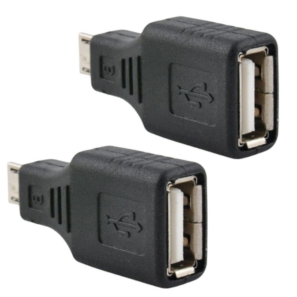 Usb 2.0 Female To Small Usb Male Adapter, 2-Pack Microusb, Data Transfer, Compatible With Android Devices 9067246614294