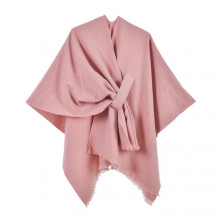(Pink) Women Autumn Winter Shawl Double Sides Solid Color Imitation Cashmere Shawl Versatile Scarf Shawl Cardigan