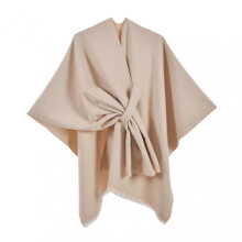 (Khaki) Women Autumn Winter Shawl Double Sides Solid Color Imitation Cashmere Shawl Versatile Scarf Shawl Cardigan