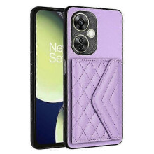 (Purple) YB Leather Coating Series-8 Compatible For OnePlus Nord CE 3 Lite 5G Case Phone Card Bag with Kickstand