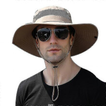 (khaki) Sun Hat For Men/women, Summer Uv Protection Spf Waterproof Boonie Hat High Quality