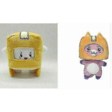(C) Lankybox Boxy + Foxy + Rocky Plush Soft Stuffed Toy Kid Plushie Doll_y High Quality