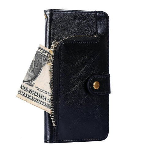 (Black) For Infinix Note 12 Pro 4G Zipper Bag Leather Phone Case 1