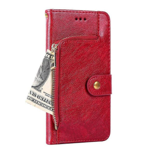 (Red) For Infinix Note 12 Pro 4G Zipper Bag Leather Phone Case 1