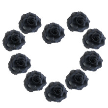 20Stück Schwarze Seidenrose Für Party Garten