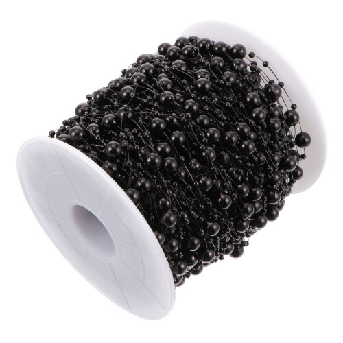 Perlenkette Kopfschmuck Mit Glasperlen 6000X0,5 Cm Schwarz