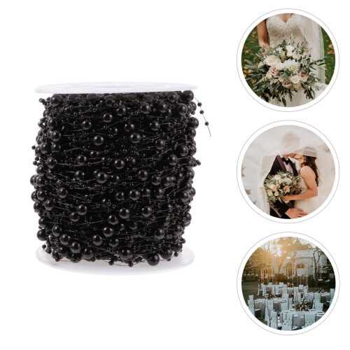 Perlenkette Kopfschmuck Mit Glasperlen 6000X0,5 Cm Schwarz 1