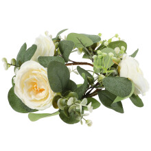 2Stk Künstlicher Kerzenhalter Mit Blumenring Europäischen
