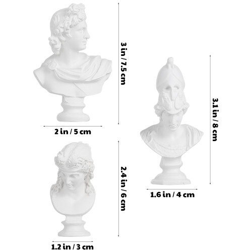 6 Gipsbüsten Figuren Fotoprop 1