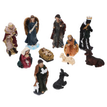 3 Sets Krippen-Figuren Baby Kunstobjekte Sammlung Geschenk Skulpturen