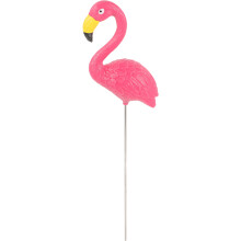 4 . topfpflanze, flamingo harz, garten außen