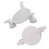 2er Set Keramik Tablett Hasen Design Wohnaccessoire 3