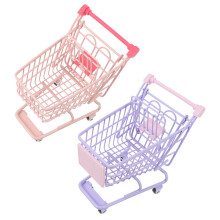 2Stk Mini Einkaufswagen Kleiner Wagen Spielzeug Organizer