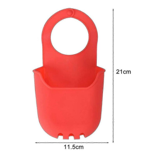 (Grey) Silicone Hanging Bag Portable Lightweight Solid Color Universal Mobile Phone Storage Pouch Beach 2