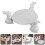 2er Set Keramik Tablett Hasen Design Wohnaccessoire 2