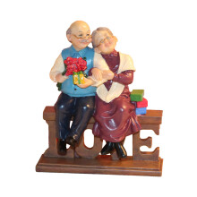 1St Älteres Paar Figürchen, Harz Kunsthandwerk, Kuchendekoration
