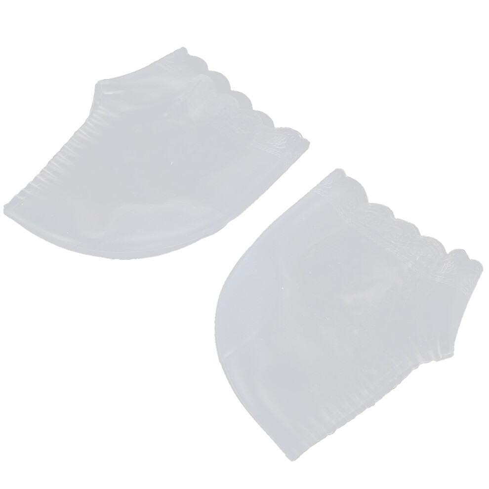 White Silicone Heel Socks for Pain Relief Elastic Anti-Cracking Heel Cover