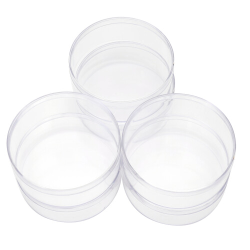 Round Plastic Wedding Candy Box 8x3cm Jewelry Storage Packaging