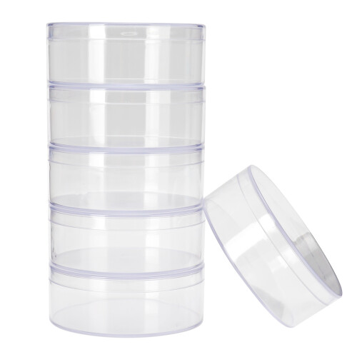 Round Plastic Wedding Candy Box 8x3cm Jewelry Storage Packaging 1