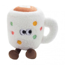 (White) Coffee Cup Doll Plush Toy Interactive Design Doll Stress Relief Decorative Mini Pillow Doll Plush Ornament
