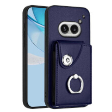 (For Nothing Phone 2a, Blue) Organ Card Bag Ring Holder Phone Case