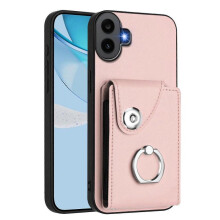 (For Nothing CMF Phone 1, Pink) Organ Card Bag Ring Holder Phone Case