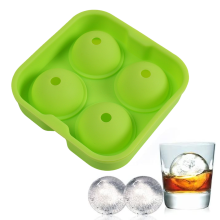 Siliconen ijsblokjesvorm voor whiskycocktails, herbruikbare bolvormige ijsblokjesvorm die zorgt voor langzaam smeltende ijsblokjes voor een