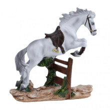 (White) Running Horse Statue Miniature Pony Figurine Resin Simulation Animal Sculpture Home Office Bookshelf Decoration Ornament