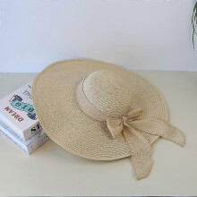 (white) Summer Women Straw Hat Bowknot Wide Brim Floppy Panama Hats Female Lady Outdoor Foldable Beach Sun Cap