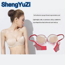 (Skin) Stuffed Bra Inserts Bikini Filling Enhancer Swimsuit Self Adhesive Push Up Bra Cup Breast Chest Silicone Nipple Pad Woman 2023
