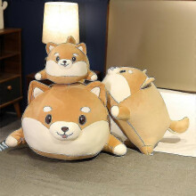 (50cm) 35-70cm Lovely Lying Shiba Inu Dog Plush Pillow Stuffed Soft Toys Cute Animal Dog Dolls Sleeping Cushion Kids Girls Gifts